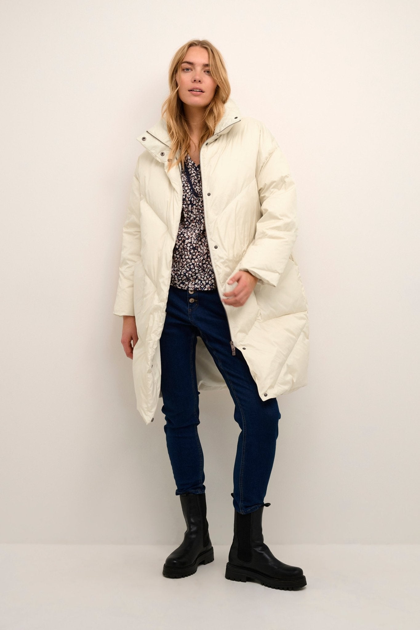 Nisa Puffer Jacket - birch - Blue Sky Clothing & Lingerie