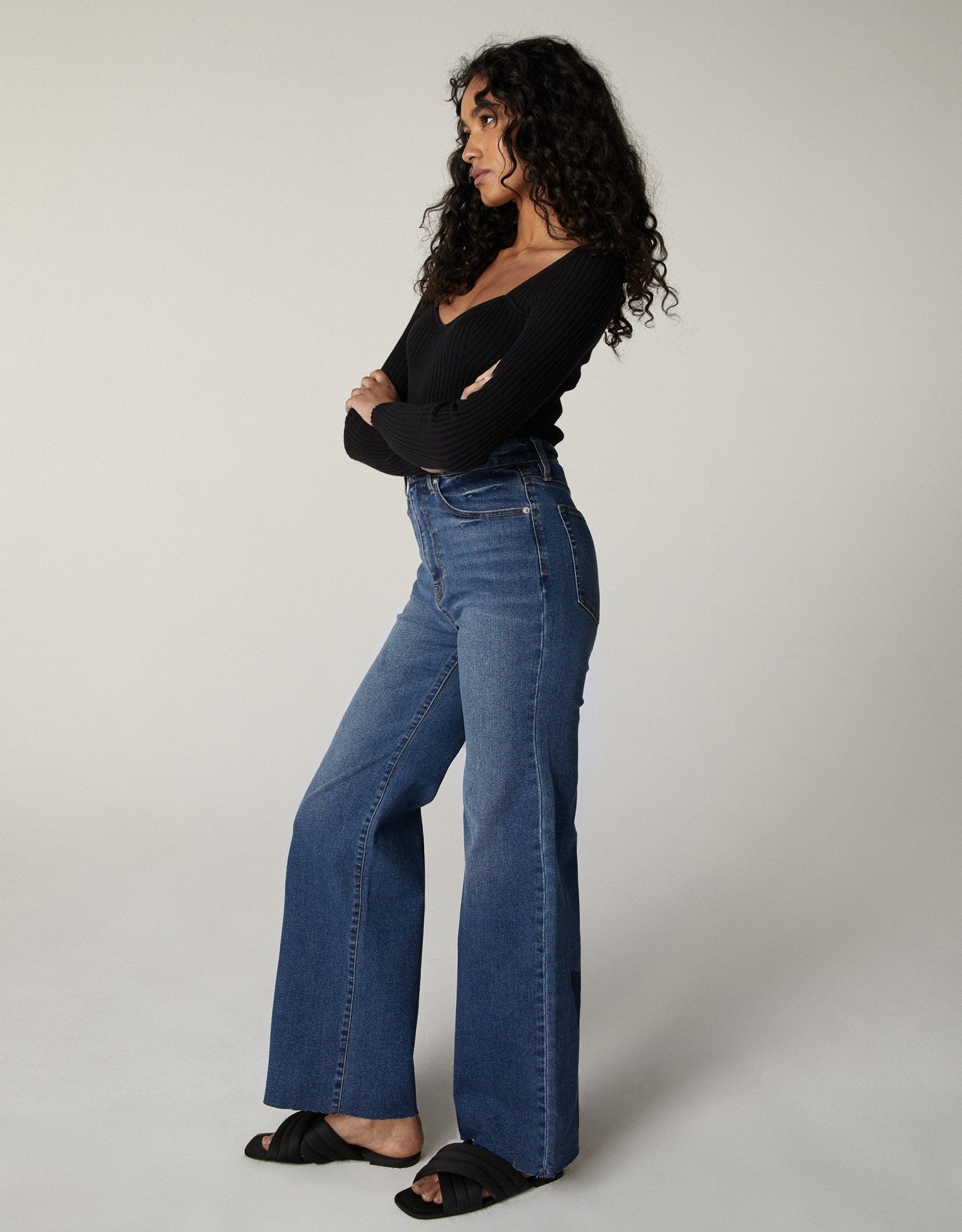 Noemi Long High-Rise Wide Leg by Unpublished - Pasadena - Blue Sky Fashions & Lingerie