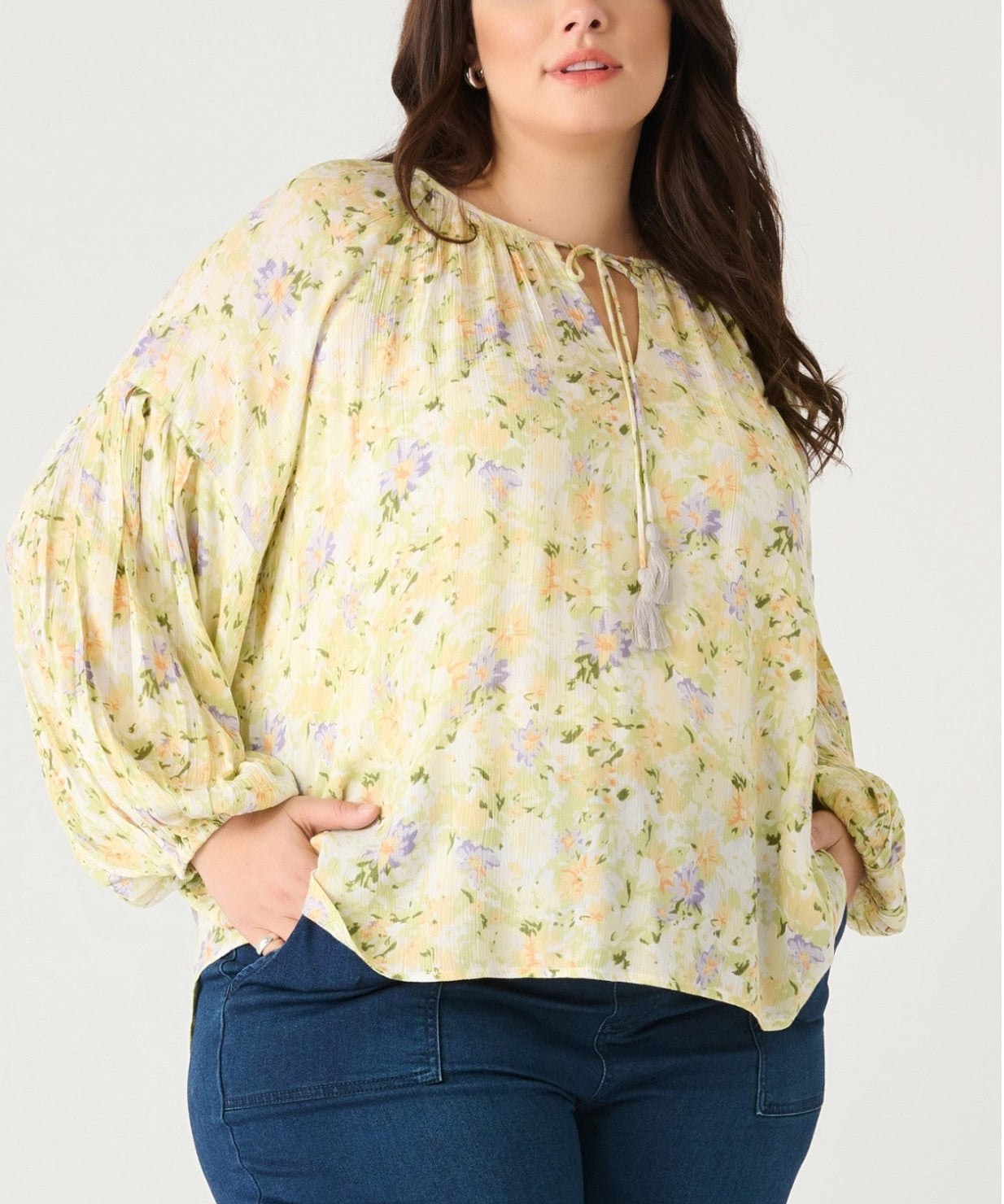 Plus size peasant blouse by Black Tape - Blue Sky Fashions & Lingerie