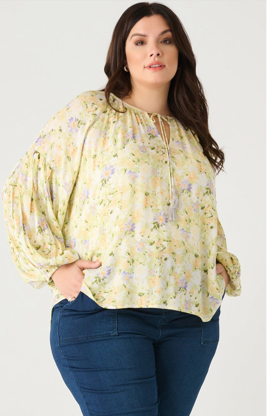 Plus size peasant blouse by Black Tape - Blue Sky Fashions & Lingerie