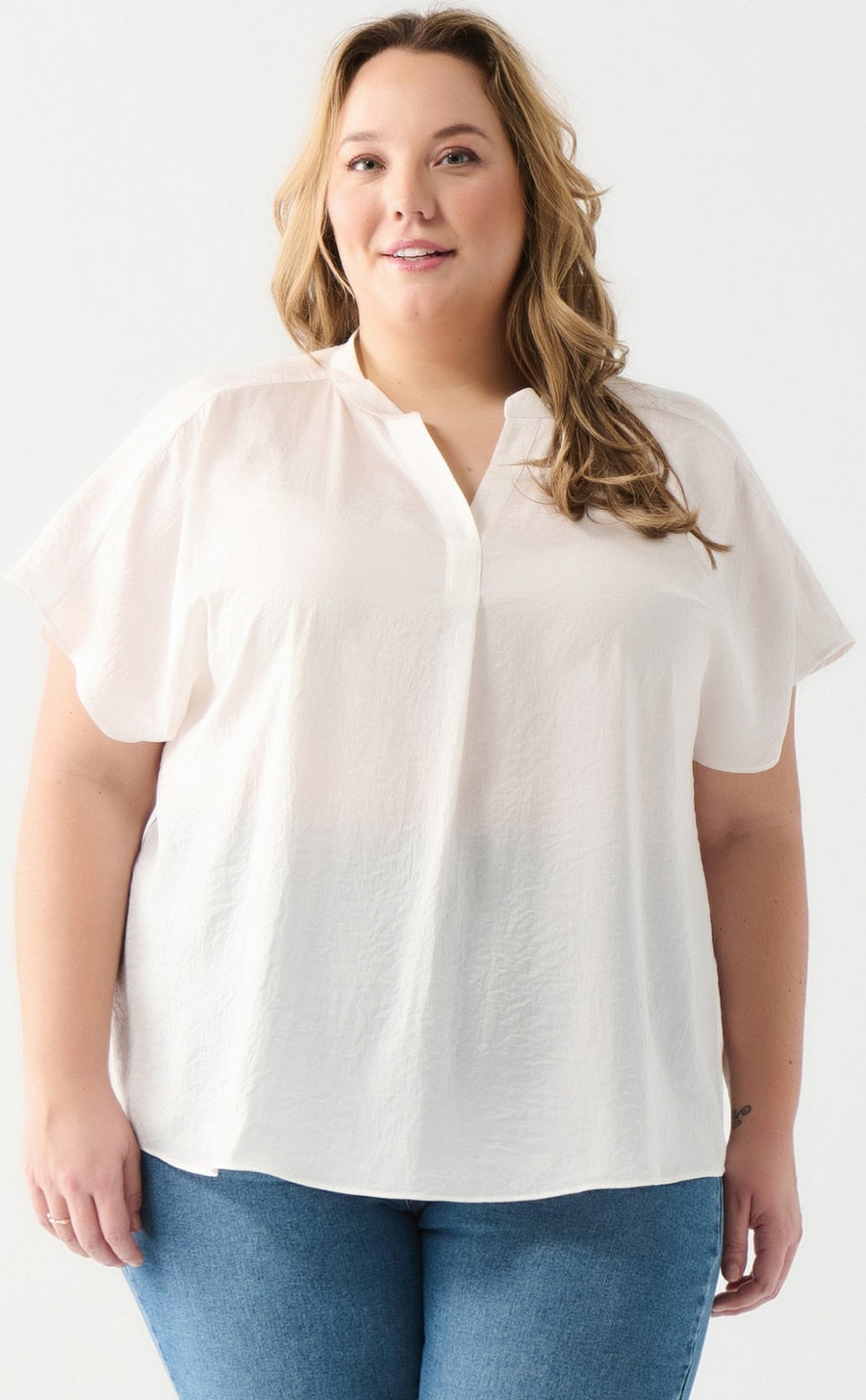 Plus sized satin top by Black Tape - Blue Sky Fashions & Lingerie