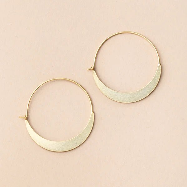Refined Earring Collection - Crescent Hoop/Gold Vermeil - Blue Sky Fashions & Lingerie