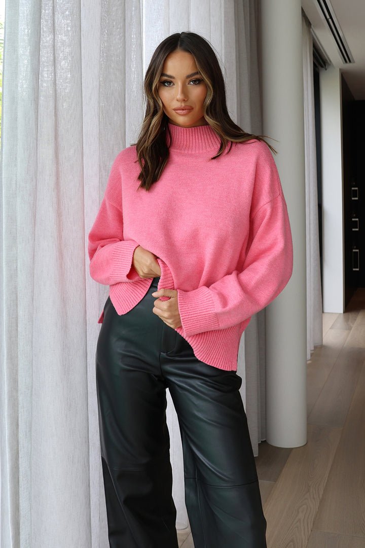 Sabrina Knit Jumper | Pink - Blue Sky Clothing & Lingerie