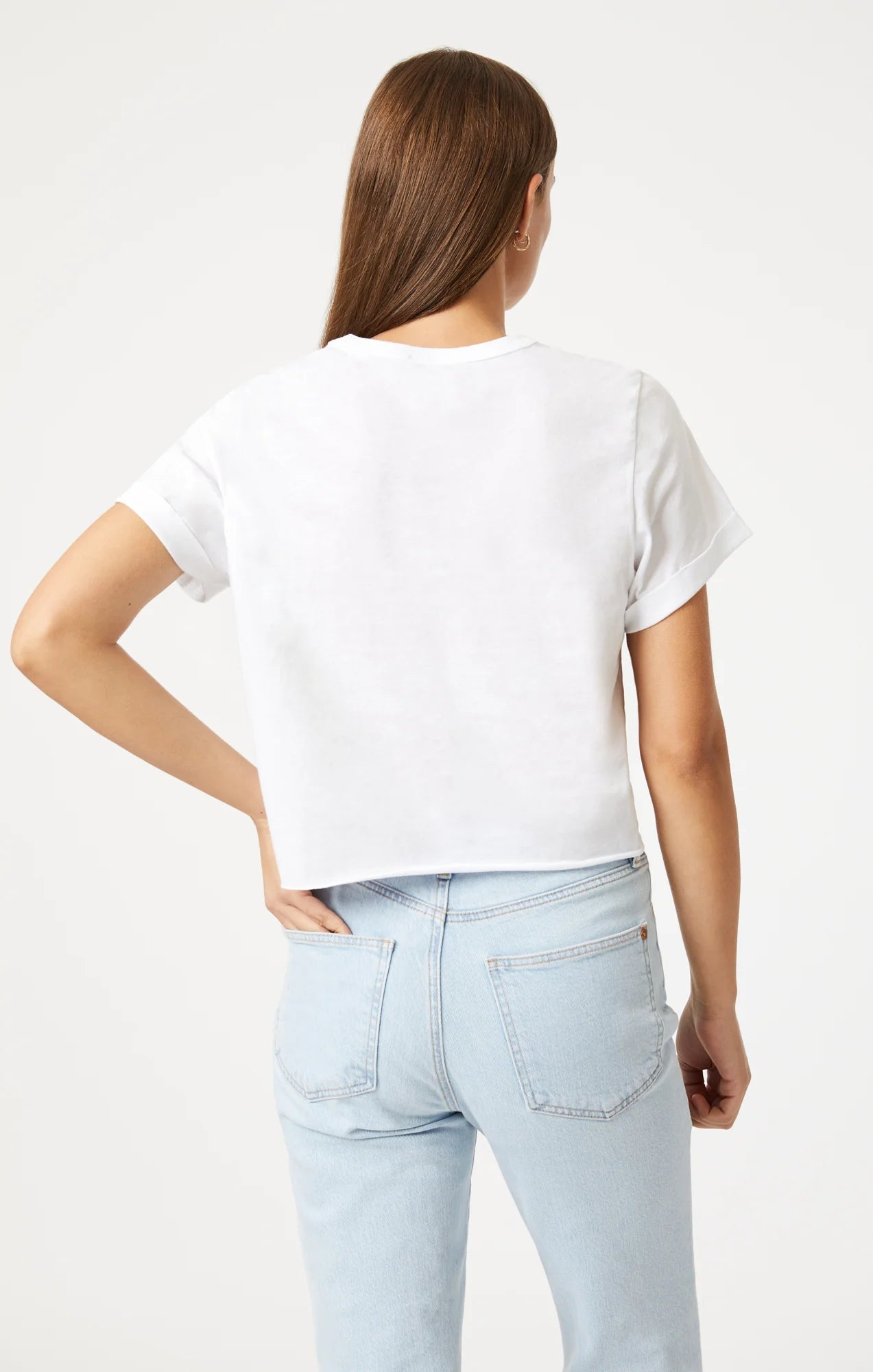 Short Sleeve Crop T-Shirt - White - Blue Sky Fashions & Lingerie