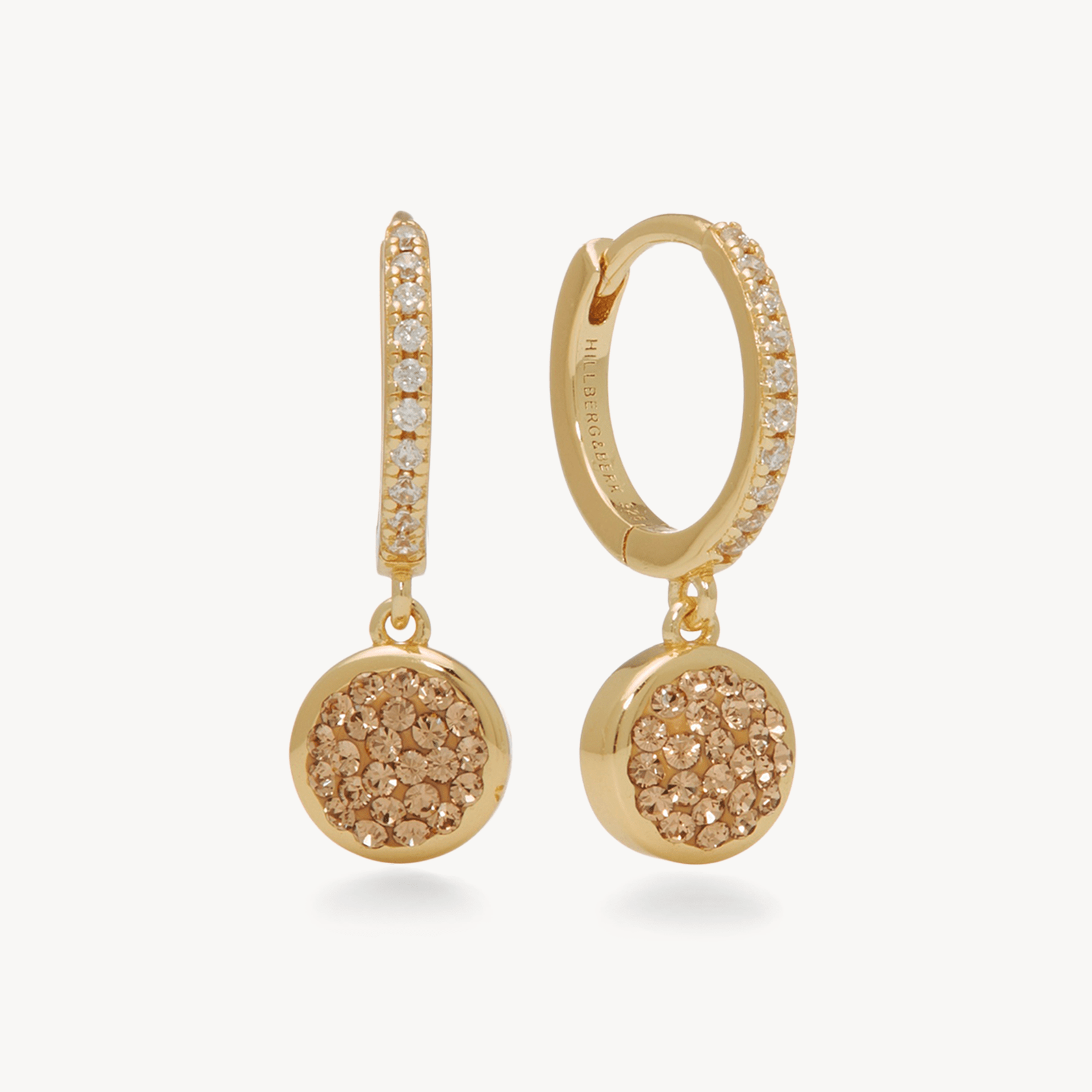Sparkle Bezel Hoop Earrings - gold - Blue Sky Fashions & Lingerie