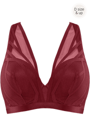 the illusionist plunge bra | cabernet red - Blue Sky Clothing & Lingerie