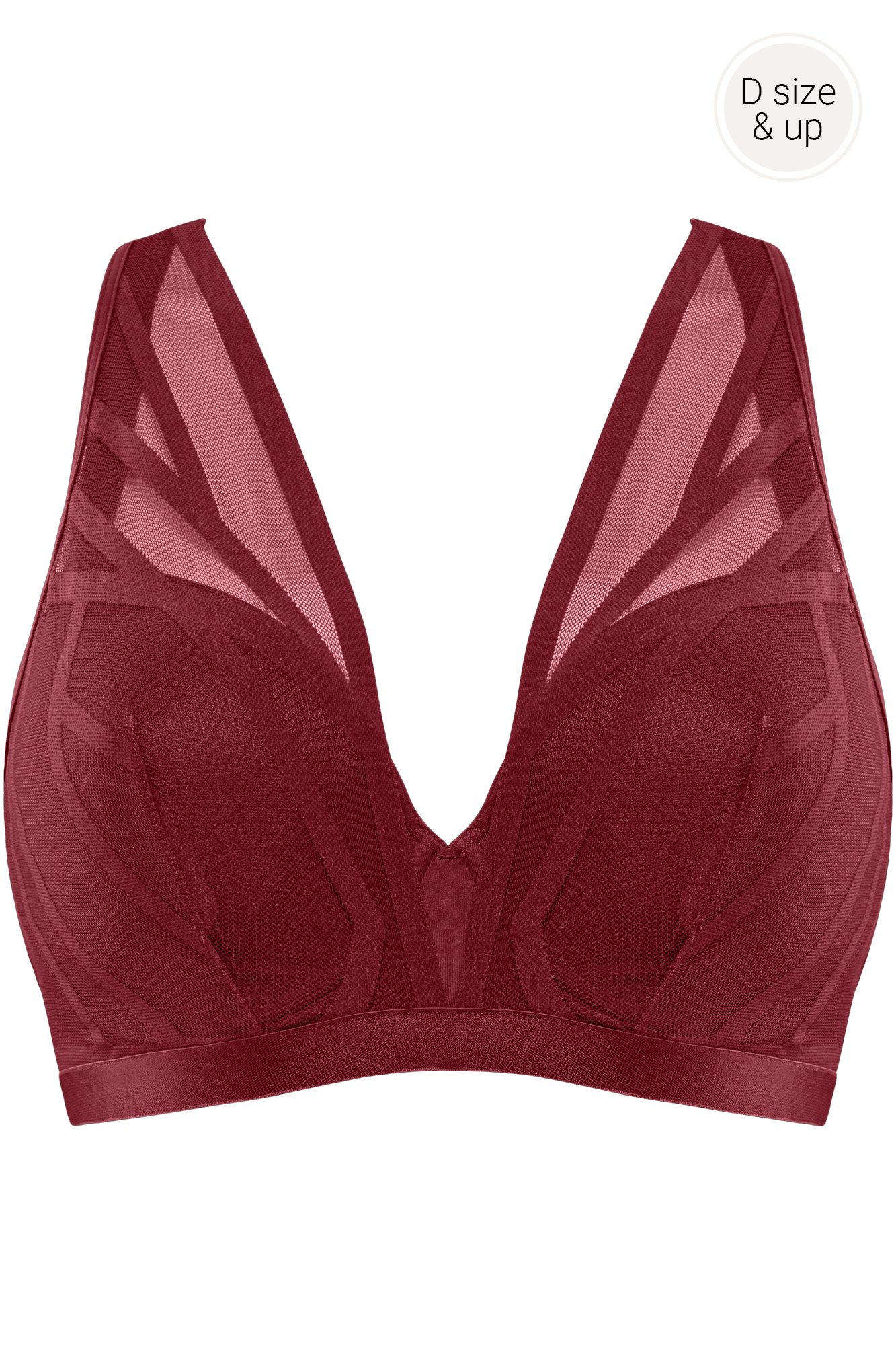 the illusionist plunge bra | cabernet red - Blue Sky Clothing & Lingerie