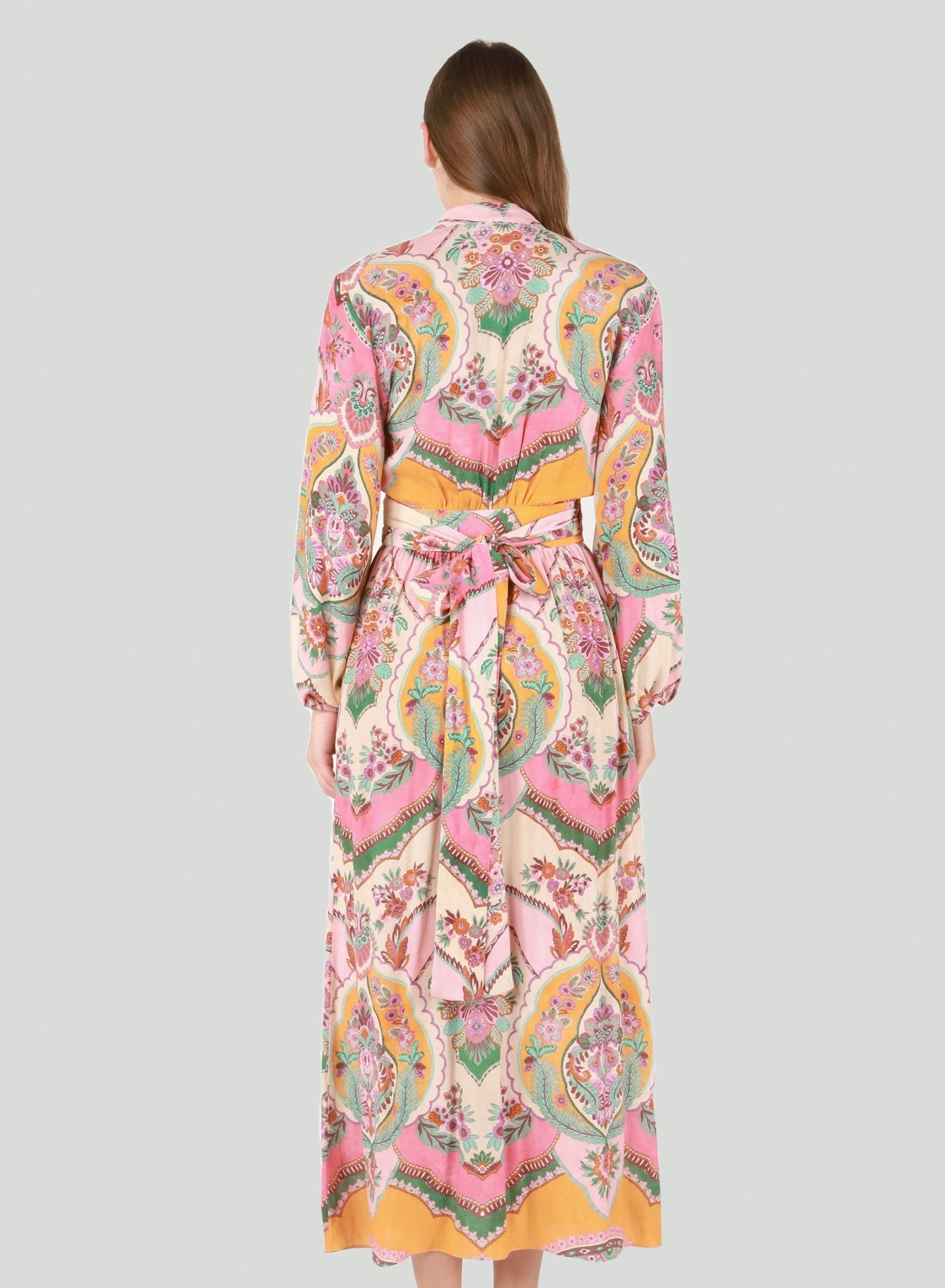 Vintage Print Dress - Pink - Blue Sky Clothing & Lingerie