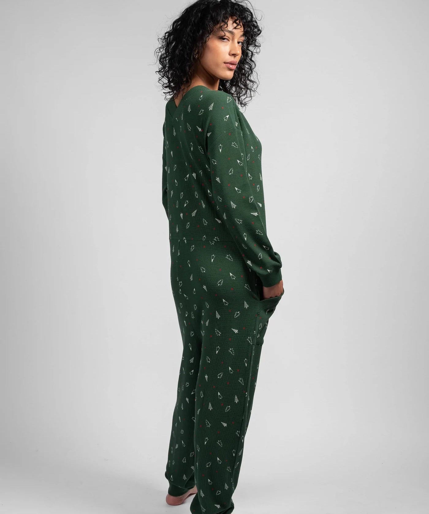 Waffle Jumpsuit - Green - Blue Sky Clothing & Lingerie